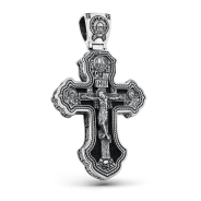Крест с распятием серябряным