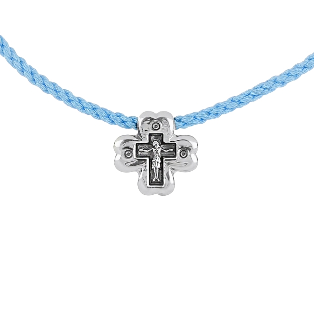 Детский православный нательный крестик из серебра