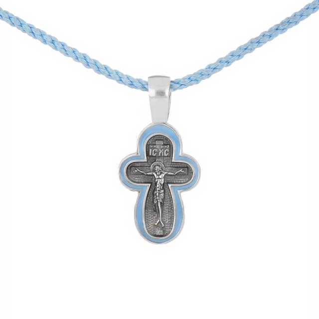 Детский крестик с эмалью