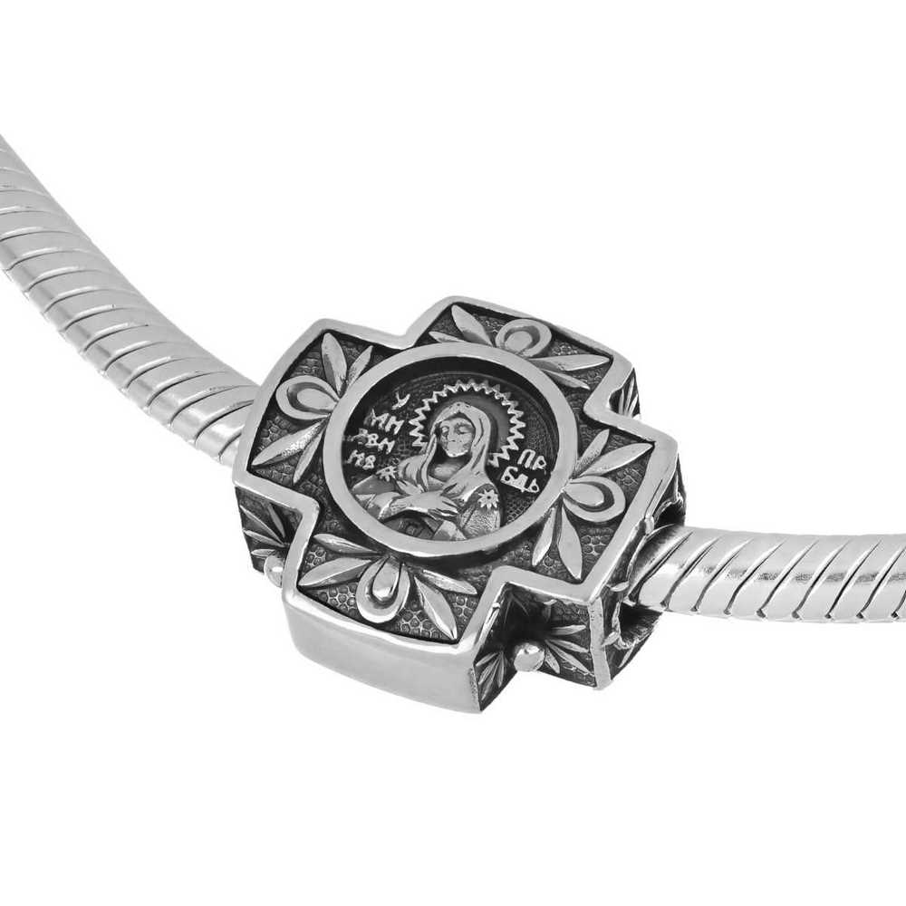 Православная бусина для браслетов с образом иконы Богоматери "Умиление"